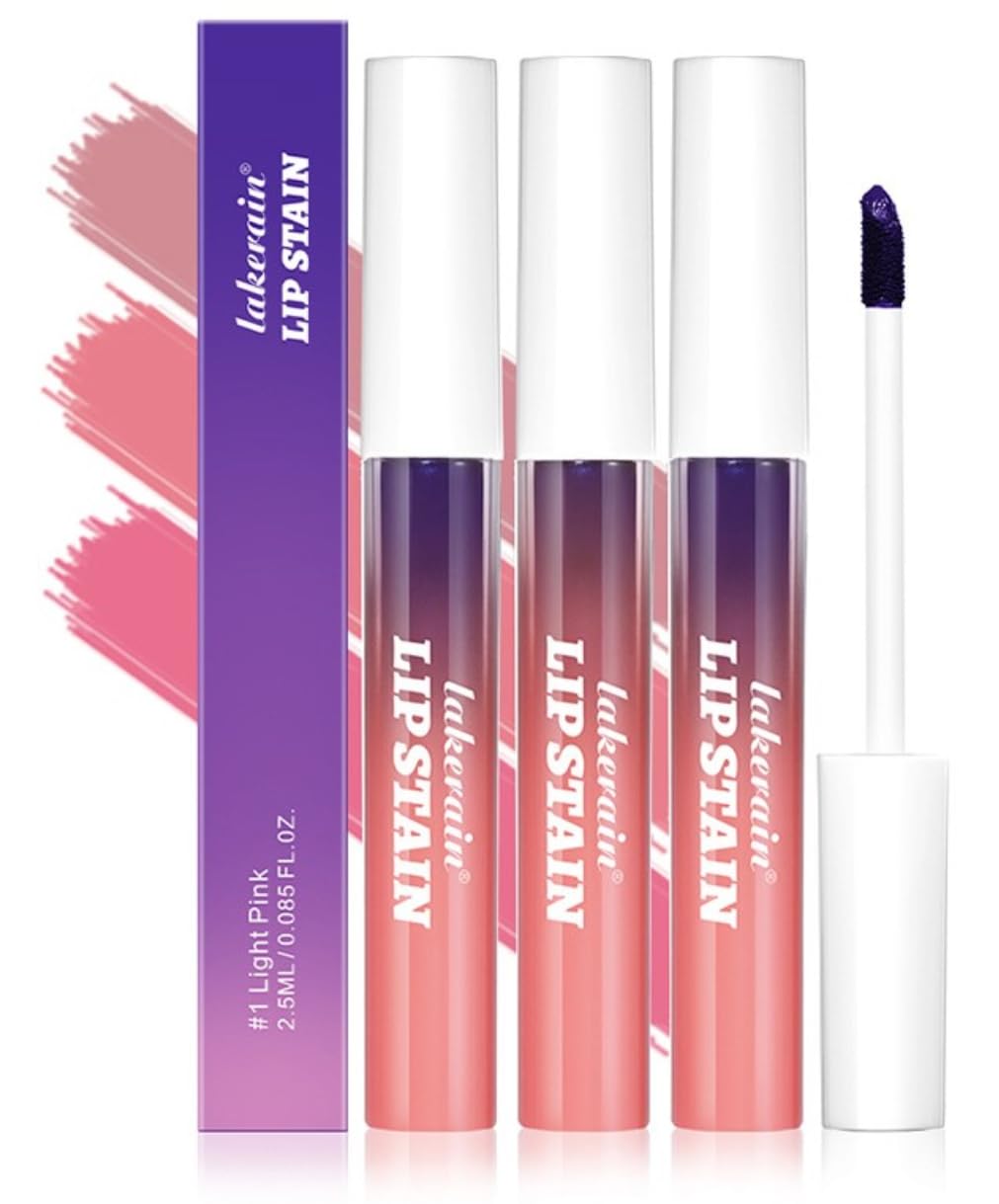 Peel Off Lip Stain Lip Tint Set  3 Pcs Long Lasting, Transfer Proof & Waterproof Matte Finish Lip Gloss