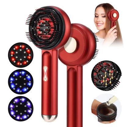 Electric Hair Care Scalp Comb Micro-current 660nm Red Light, Kneading Relax Oil Applicator to Boost Blood Circulation, Hair Loss