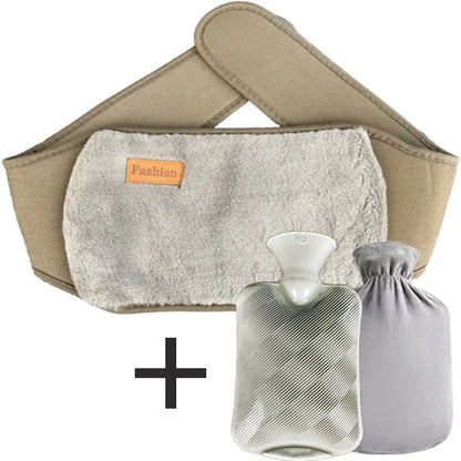 3 In 1 Hot Water Bottle with Waist Cover for Neck and Shoulder Back Hand Legs Waist Warm Stomach Abdominal Warming Bag