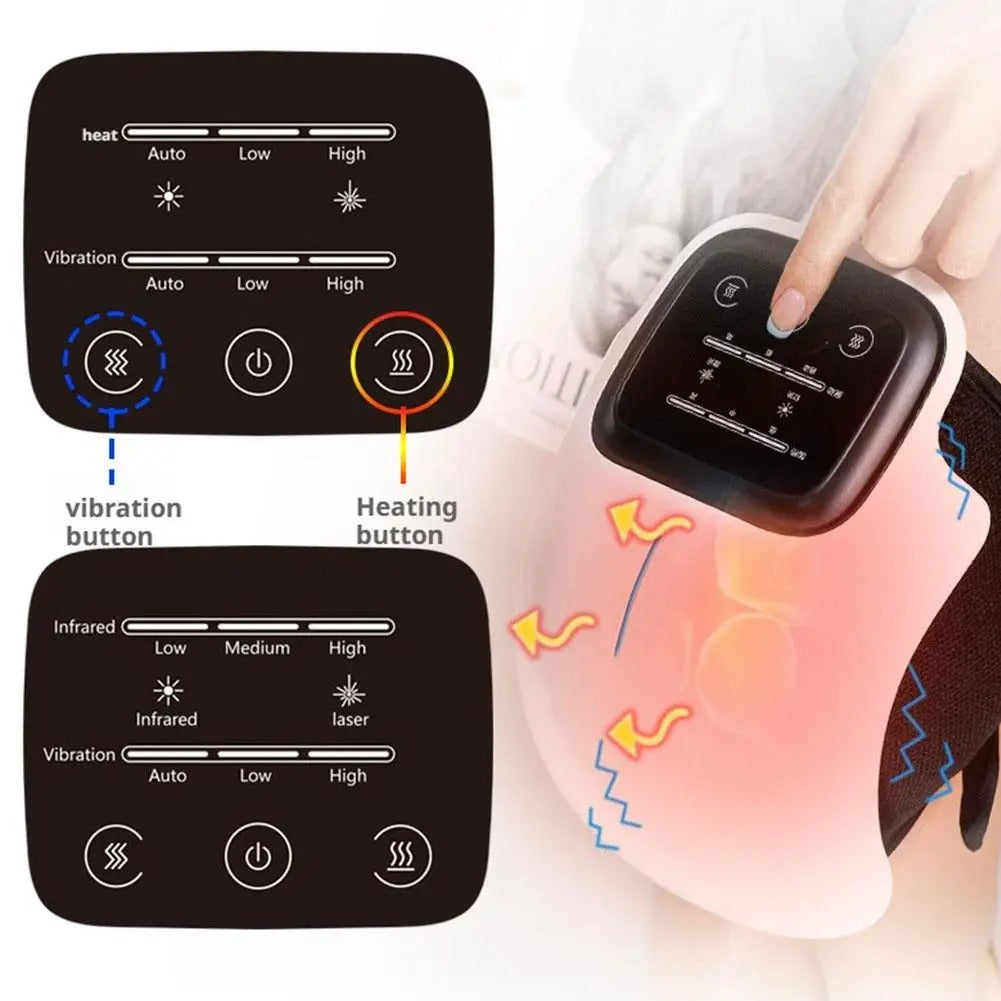 Multifunctional Smart Cordless Knee Massager Vibration Knee Relaxing Massage Machine Joint Knee Device Gifts for Elderly Athlete