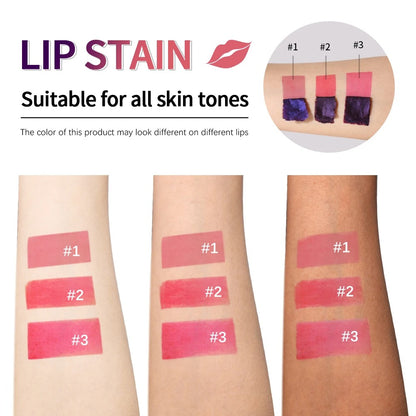 Peel Off Lip Stain Lip Tint Set  3 Pcs Long Lasting, Transfer Proof & Waterproof Matte Finish Lip Gloss