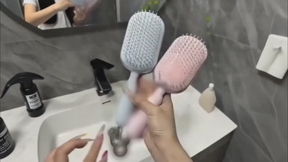Self-Cleaning Hair Comb with Retractable Bristles Wet Dry Dual Use Hair Massage Comb with 133 Teeth Air Cushion Massage Combs