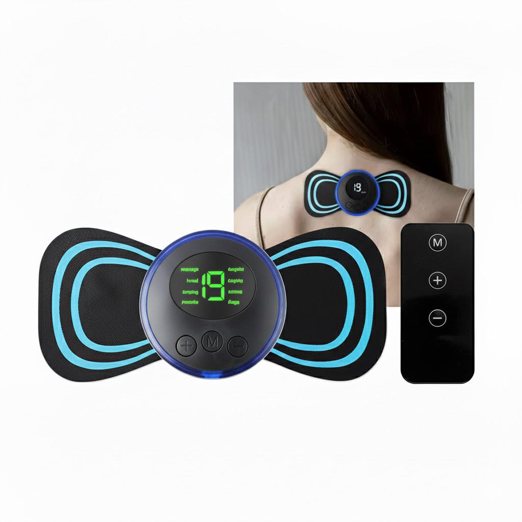 Mini Portable EMS Neck Massager Electric Neck Stretcher For Cervical Muscle Pain Relief And Shoulder Relaxation Massage Patch